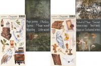 Карточки и элементы коллекция "Magical journey", скрап бумага 10x20 см, 2шт., от Scrapodelie