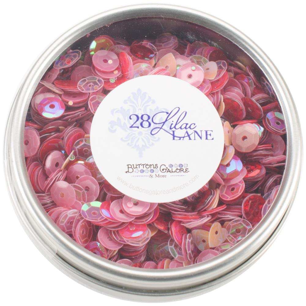 Микс пайеток в металлической баночке (40 грамм) 28 Lilac Lane Tin W/Sequins Цвет My Valentine