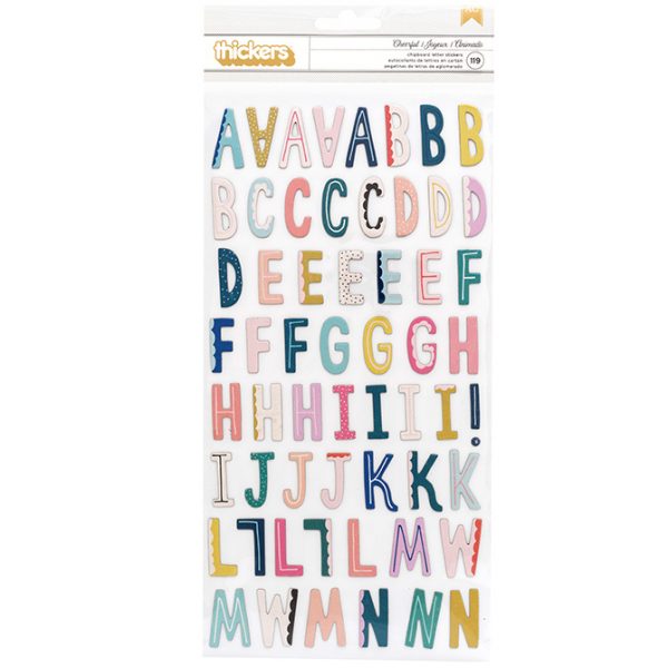 Набор картонных наклеек алфавит Willow Lane 119/Pkg от Crate Paper