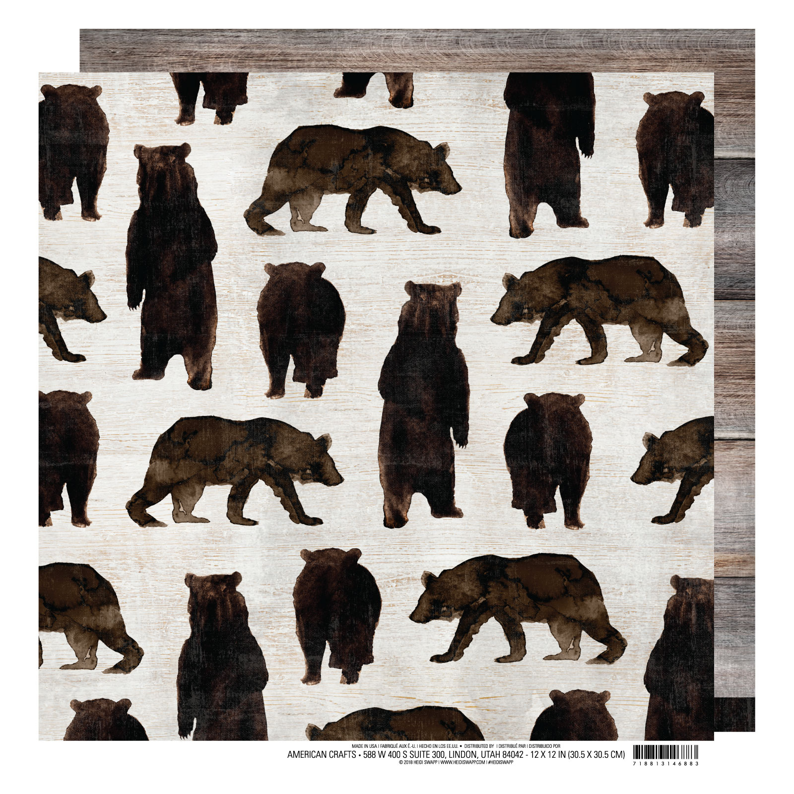 Лист двусторонней бумаги «Mama Bear» к коллекции «Wolf Pack»» от Heidi Swapp