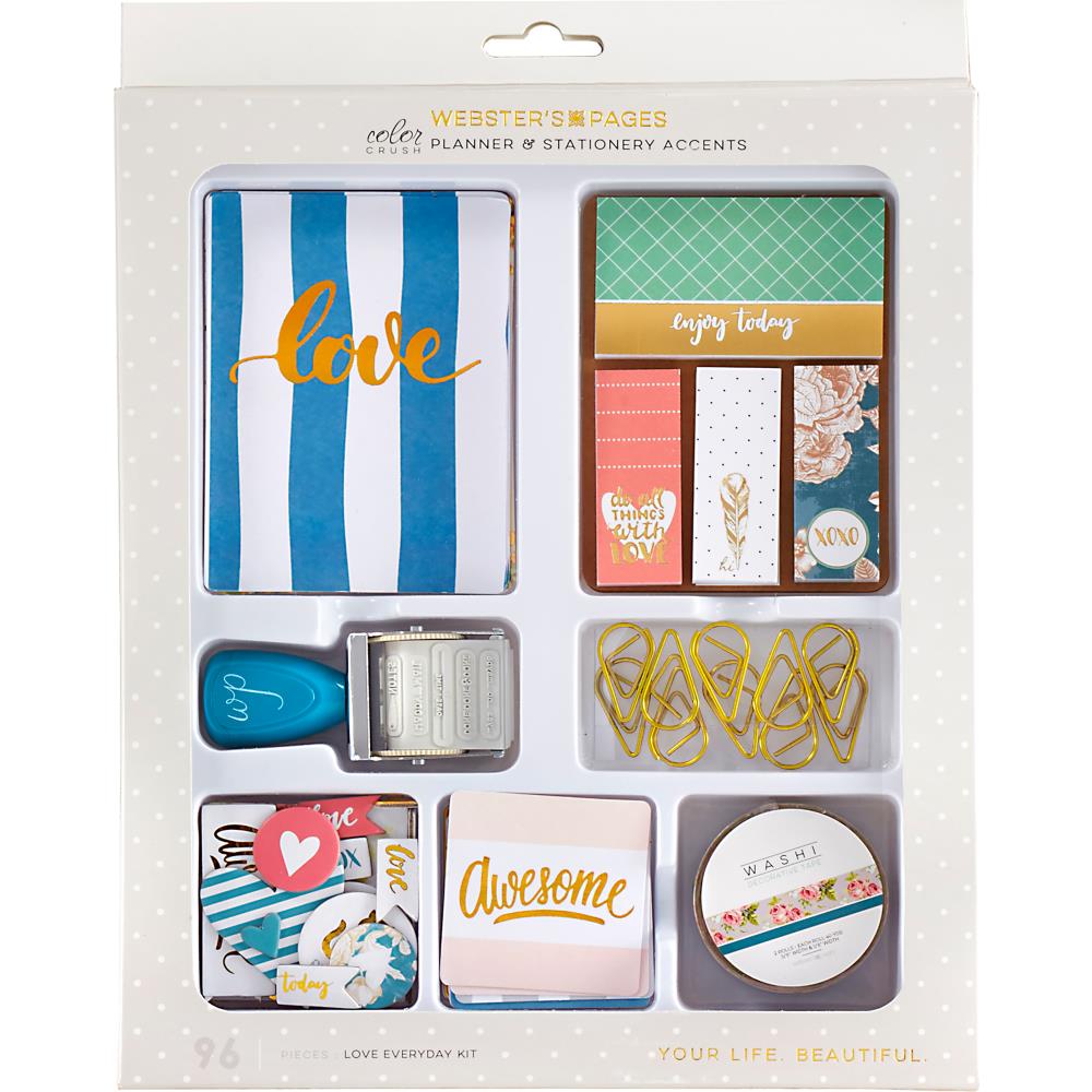 Набор декора для планера Color Crush Planner & Stationery Accents Kit Love Everyday от Webster's Pages