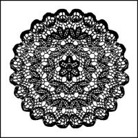 Штамп резиновый 10х10 см Lace от Stamperia, WTKCC15