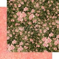 Лист двусторонней бумаги "Verdant Blossoms" из коллекции "Floral Shoppe" от Graphic 45, 30х30 см