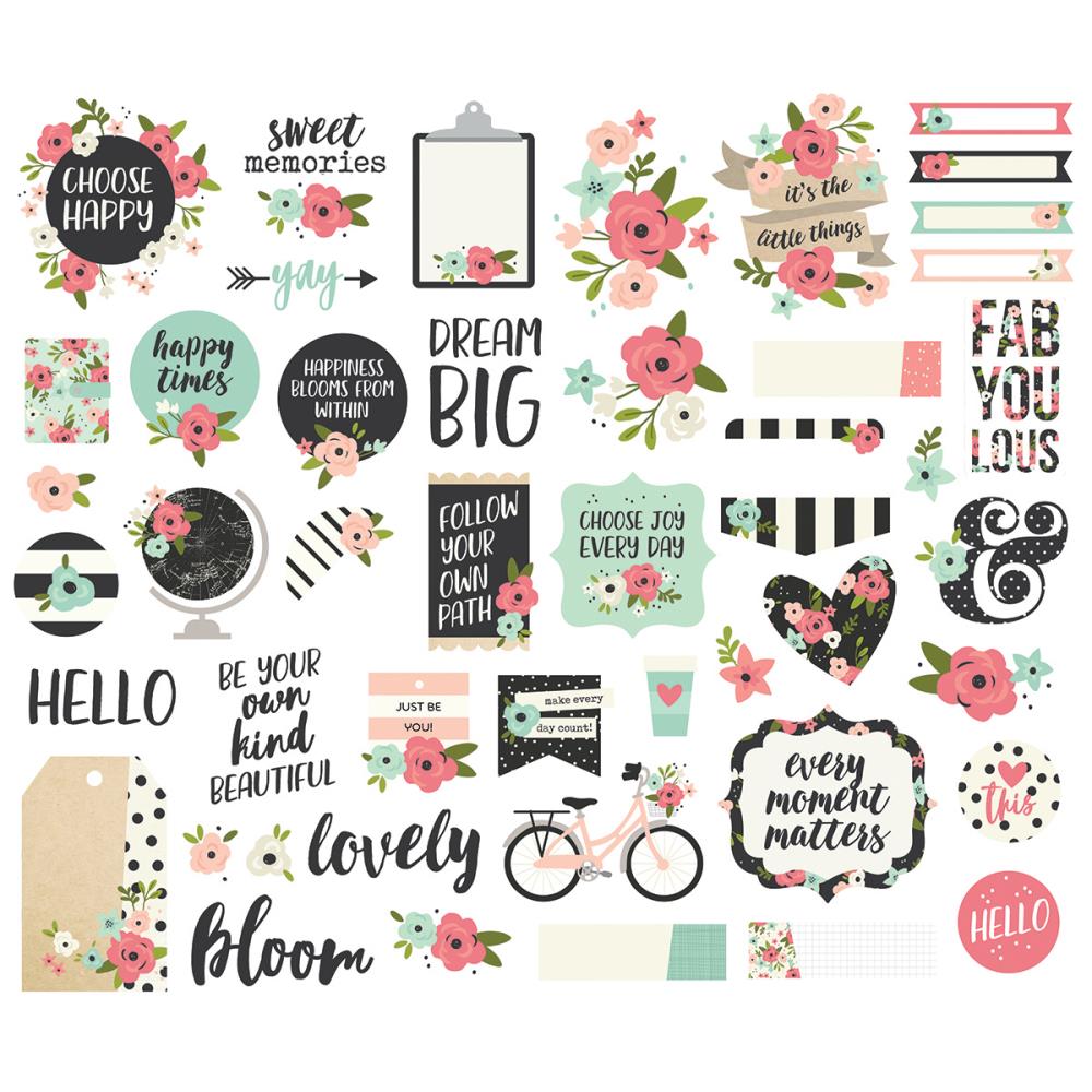 Набор высечек Bloom Bits от Simple Stories