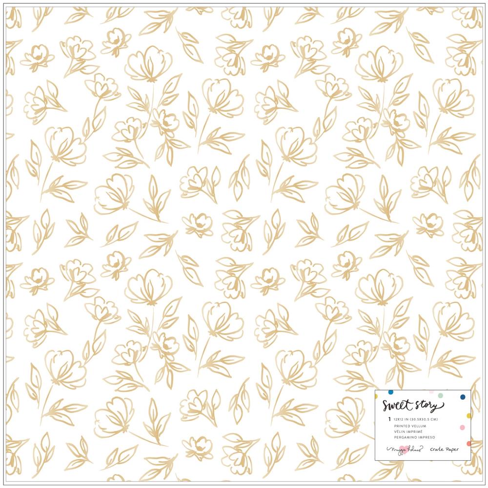 Лист веллума Goldie - Maggie Holmes к коллекции Sweet Story от Crate Paper, 30,5 х 30,5