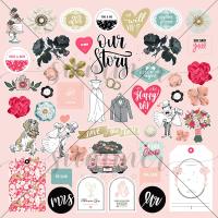 10 шт! Лист для вырезания "Our Story" (Наша История) 190гр, 30,5*30,5см, SS11012022-6 от Summer Studio (Саммер Студио)