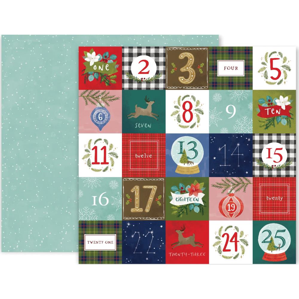 Лист двусторонней бумаги из коллекции Together For Christmas #12, от Pink Paislee, 30,5х30,5 см