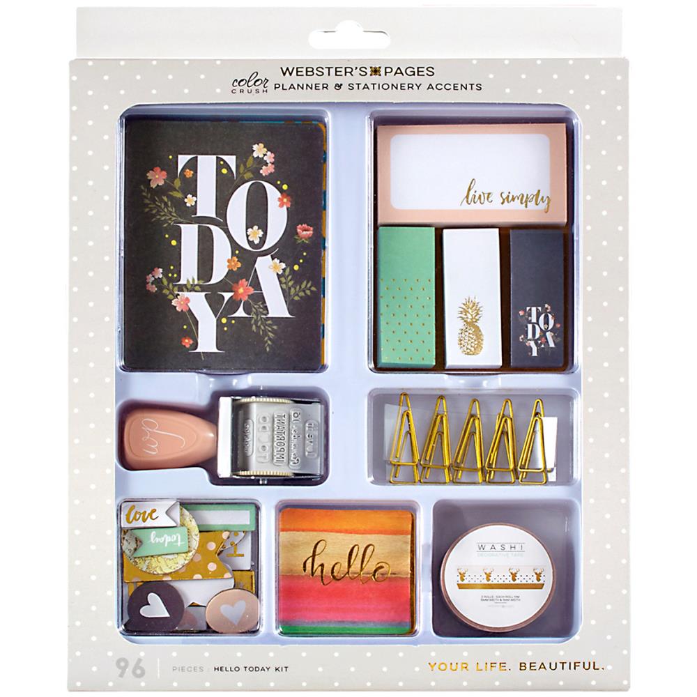 Набор декора для планера Color Crush Planner & Stationery Accents Kit Hello Today от Webster's Pages