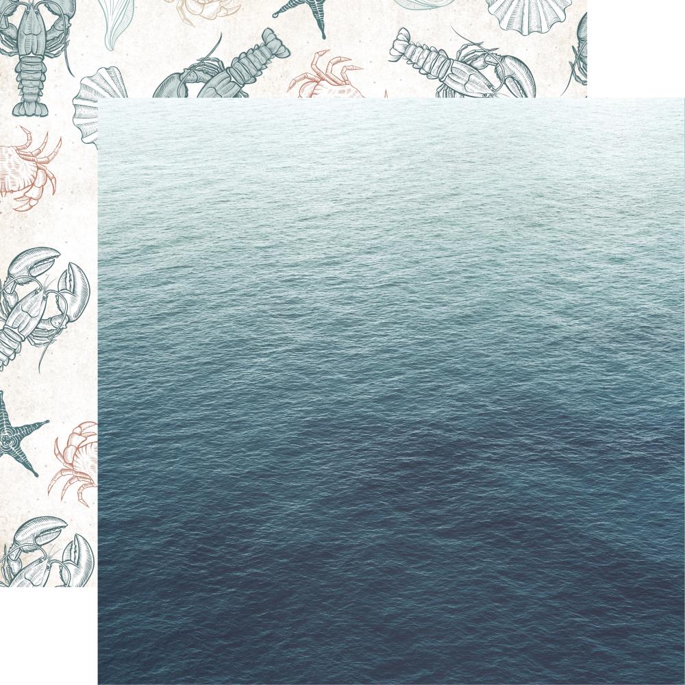 Лист двусторонней бумаги Oceanic - Uncharted Waters от Kaisercraft, 30x30
