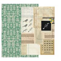 Лист двусторонней бумаги Зеленый к коллекции ОКНА ДУШИ, 250 г/м2, от Eclectica