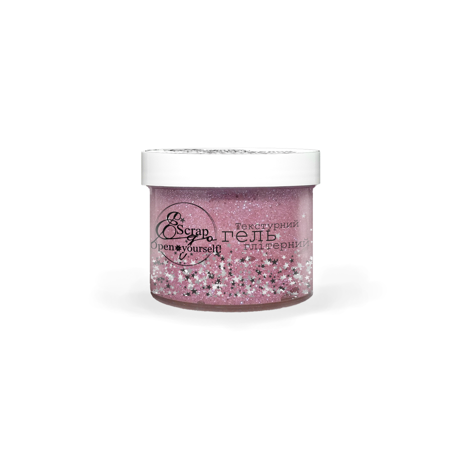 Текстурный глиттерный гель (100 ml) Pink Purple, от ScrapEgo