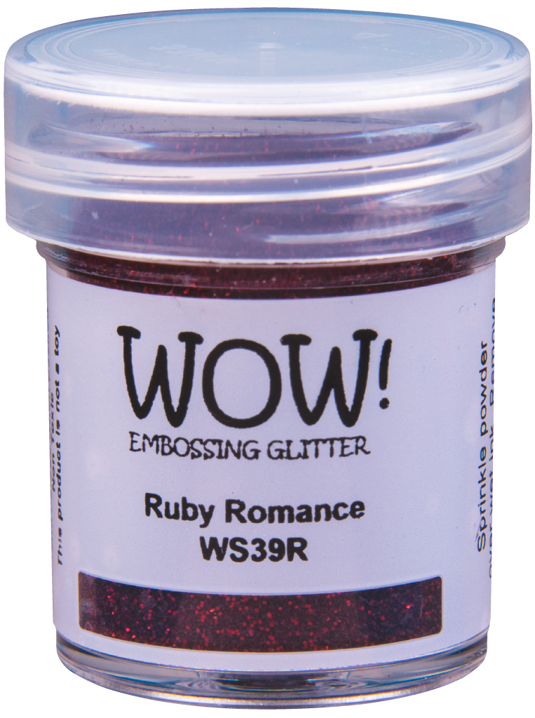 Пудра для эмбоссинга с глиттером "Embossing Glitters Ruby Romance - Regular" от WOW!, рубиновая романтика, размер обычный