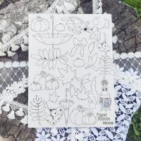 Чипборд Царица-Осень, от Paper Blonde