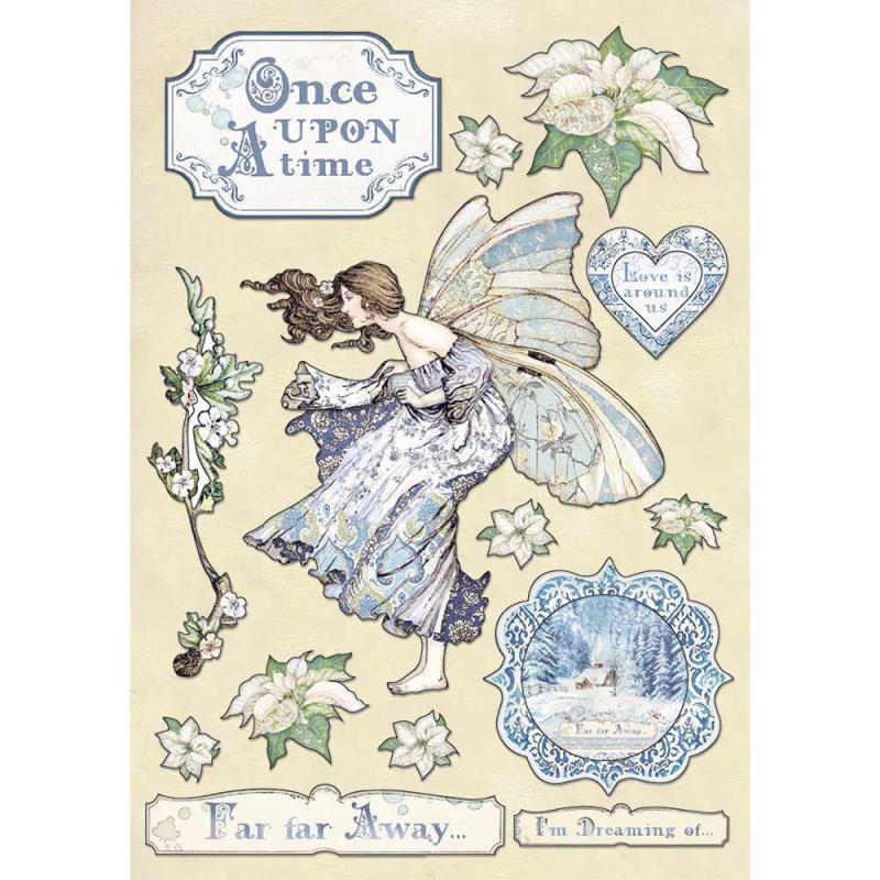 Цветная деревянная вырубка к коллекции Winter Tales Once upon a time от Stamperia, A5, KLSP079
