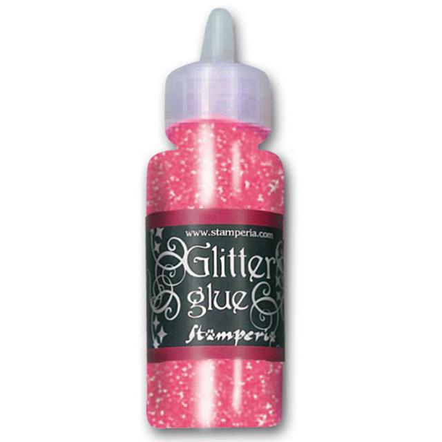 Глиттерный клей от Stamperia, Fluorescent Pink, 40 гр, DC22R