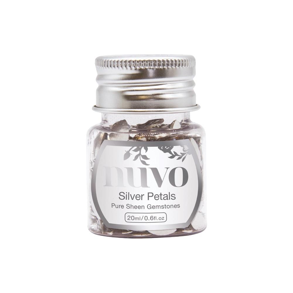 Декоративные драгоценные камешки Nuvo Pure Sheen Gemstones  - Цвет Silver Petals