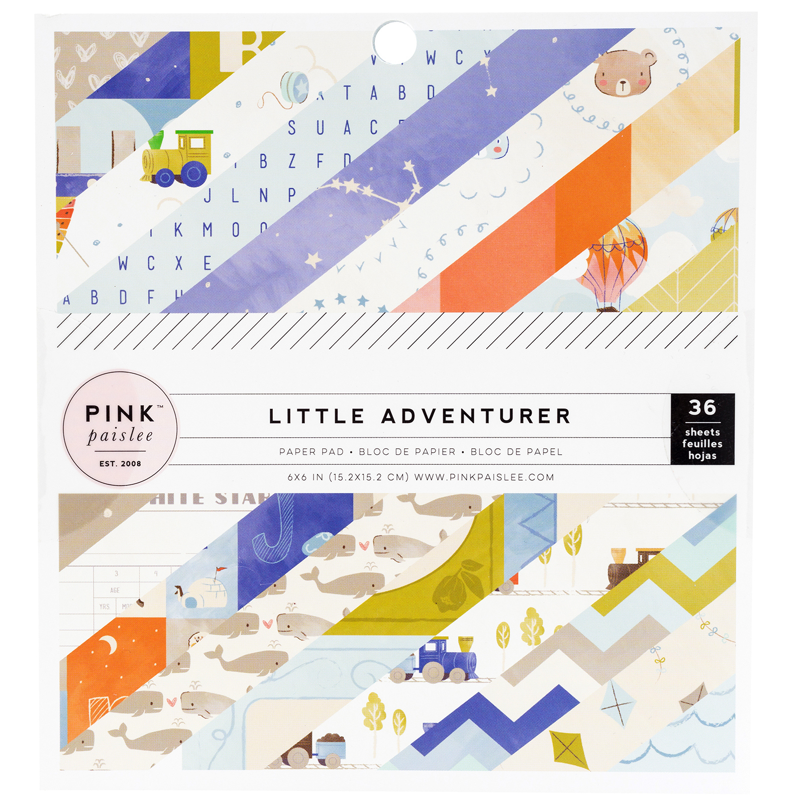 Набор бумаги для скрапбукинга Pink Paislee - Коллекция «Little Adventurer» - 15х15 см - Boy