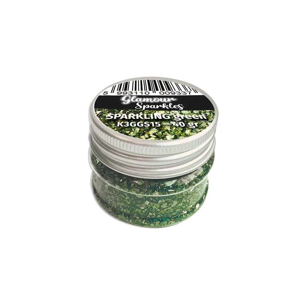 Топпинг "Glamour Sparkles" от Stamperia, 40 гр,  сверкающий зелёный, K3GGS15