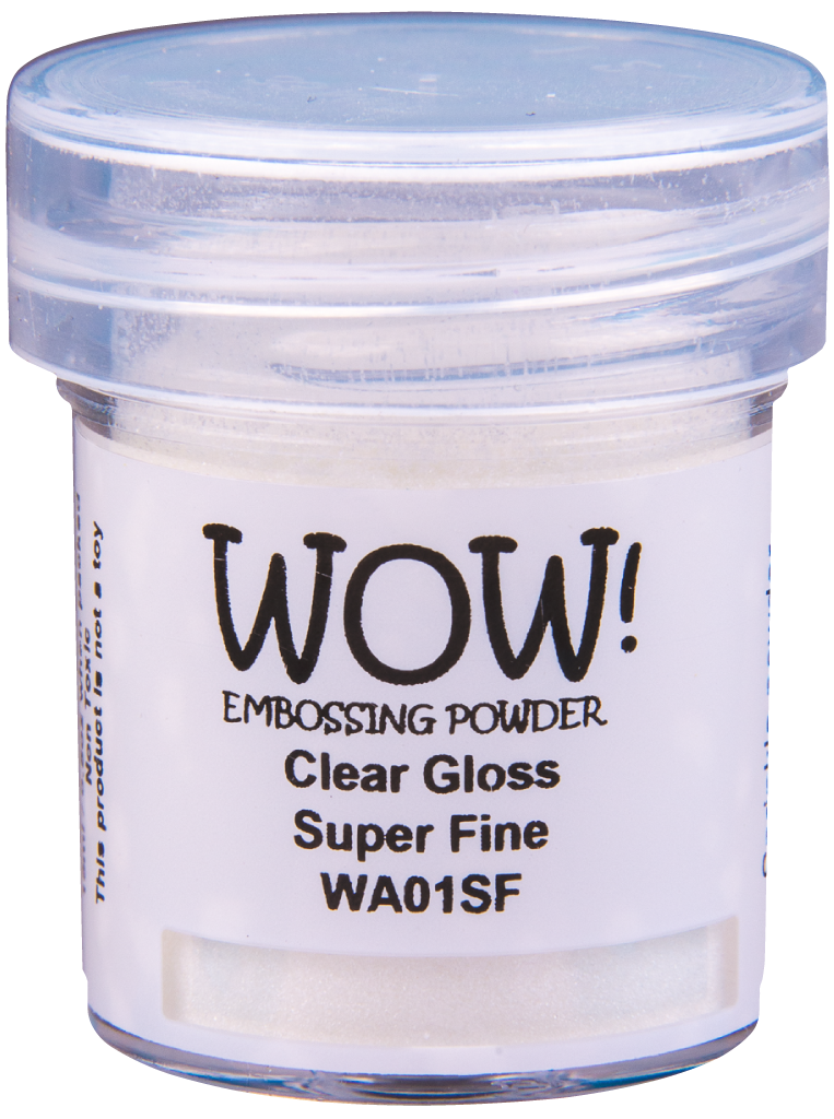 Прозрачная пудра для эмбоссинга "Clear Gloss - Super Fine" от  WOW!, глянцевая, мелкая