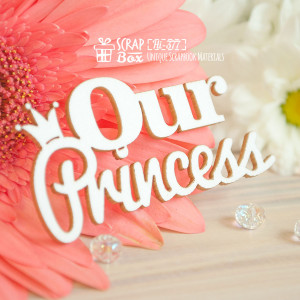 Чипборд надпись Our Princess Hi-377, от ScrapBox