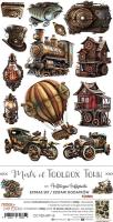 1/2 набора бумаги с элементами для вырезания MISTS OF TOOLBOX TOWN - TOWN 15,5x30,5cm, 250 гр/кв.м, 6 л, от Craft O'Clock