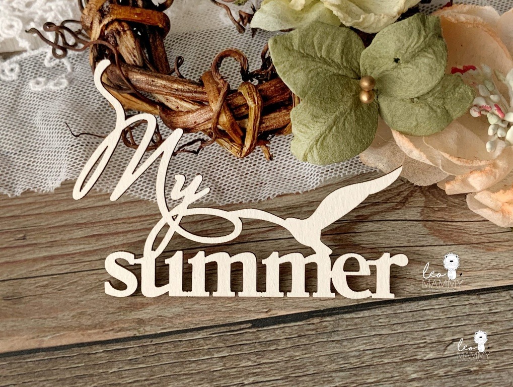 Чипборд - надпись My summer