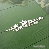 Чипборд Декоративный элемент со звездами для дембельского альбома  92х24 мм ЧБ-3348, от СкрапМагия