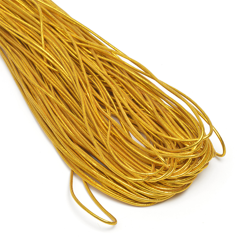 Резинка шляпная (шнур круглый), цвет: золото, 2 мм , (цена указана за 1 м)