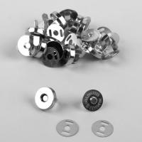 Кнопки магнитные, d = 14 мм, 1 шт, цвет серебряный, 3784282, Арт Узор