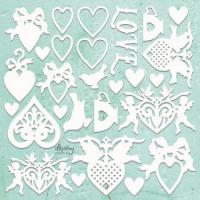 Чипборд Love set от Mintay Papers, 30х30 см