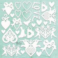 Чипборд Love set от Mintay Papers, 30х30 см