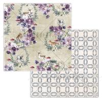 10 шт! Лист двусторонней бумаги Тайны осеннего леса к коллекции Аметист, 190гр, 30,5*30,5см, SS29072022-2, от Summer Studio (Саммер Студио)