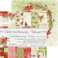 1/2 набора двусторонней бумаги CHRISTMAS TIME 20,3x20,3 см, 190 гр, 12 л., от Craft O'Clock