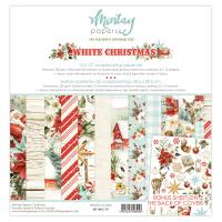 Набор двусторонней бумаги White Christmas, 12 листов 30,5х30,5 см, 240 г/м, от Mintay Papers