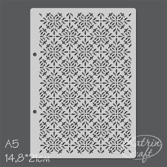 Трафарет А5 "Узор №1", от Katrin-craft