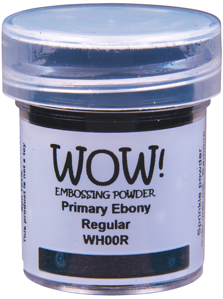 Пудра для эмбоссинга (первичные цвета) "Primary Ebony - Regular" от WOW!, чёрный, размер обычный