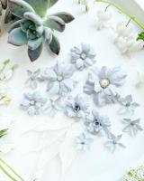 Набор цветов ручной работы The TEA Garden Свадьба  голубая палитра, 17 шт
