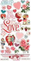 Чипборд Simple Vintage My Valentine Chipboard Stickers