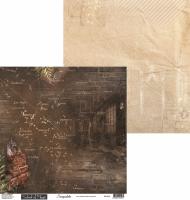 Лист двусторонней бумаги Лист 1 коллекция Magical journey, 190 г/м2, 30,5х30,5 см, от Scrapodelie