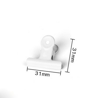 Зажим средний, 31 мм - белый (1 шт)