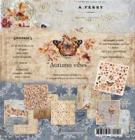 Набор двусторонней бумаги (10 листов + 1 бонус) "Autumn vibes" 30,5х30,5 см (190 г/м), от Summer Studio