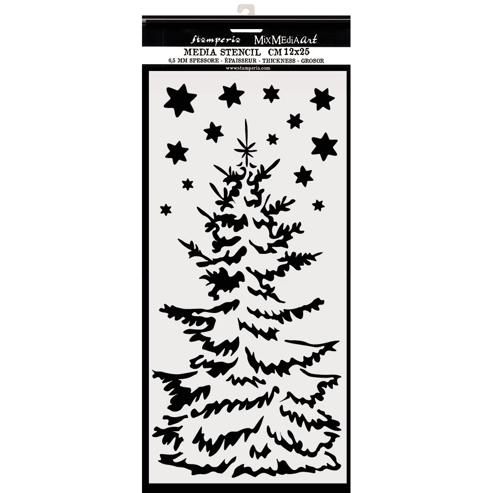 Трафарет  "CHRISTMAS TREE" от Stamperia, 12x25 см