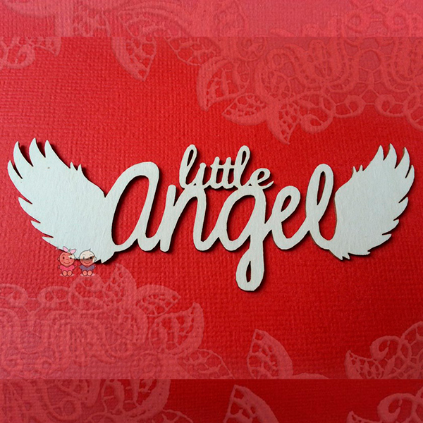 Чипборд Надпись "Little Angel" от Scrapiki, Dn057