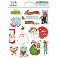 Объемные наклейки к коллекции "Vintage North Pole" от Simple Stories