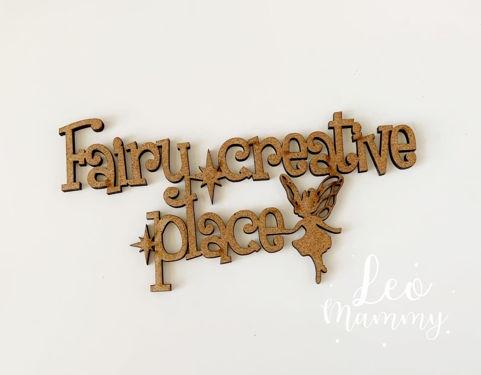 Надпись Fairy creative place 14,5 см хдф, от LeoMammy