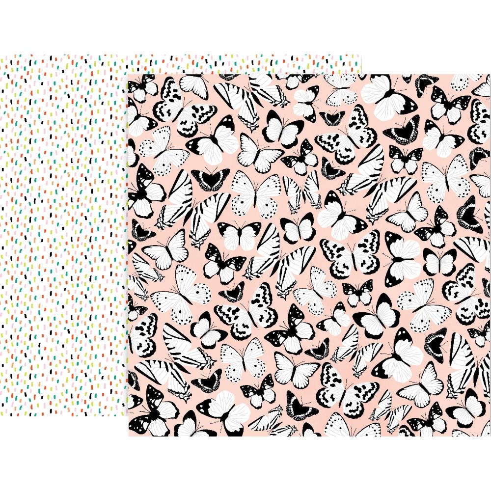 Лист двусторонней бумаги из коллекции 5th&Monaco, лист Paper 4, от Pink Paislee, 30,5х30,5 см