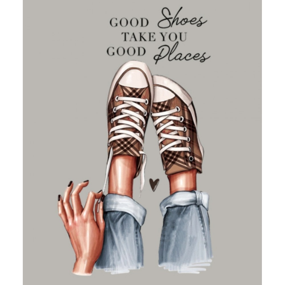 Термокартинка "Good shoes take you good places"