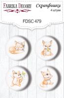 Скрапфишки набор 4шт Funny fox boy #479, от Fabrika Decoru