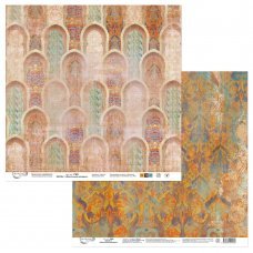 Лист двусторонней бумаги из коллекции  "Восточный экспресс" от "Mr.Painter", PSR-200106-1, 190 г/кв.м, 30.5 x 30.5 см
