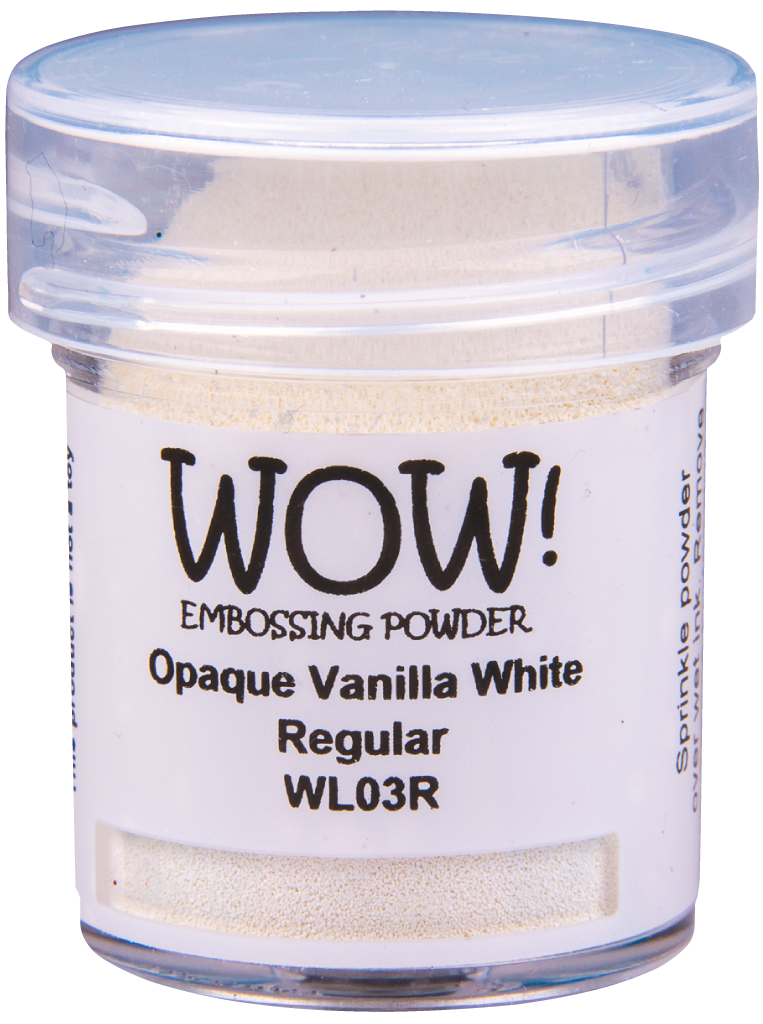 Непрозраяная пудра для эмобссинга "Opaque Vanilla White - Regular" от WOW!,  ванильно-белый, размер обычный